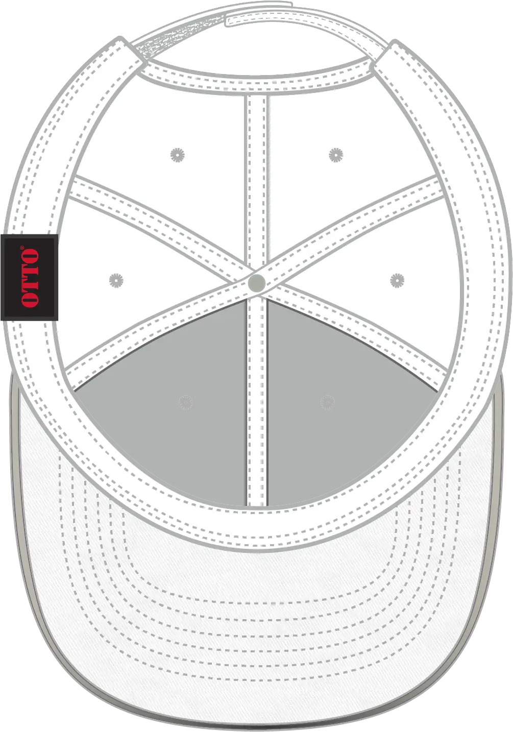 Otto 19-1261 Reflective 6 Panel Low Profile Baseball Cap - White - 1/2’’ - 7 5/8’’