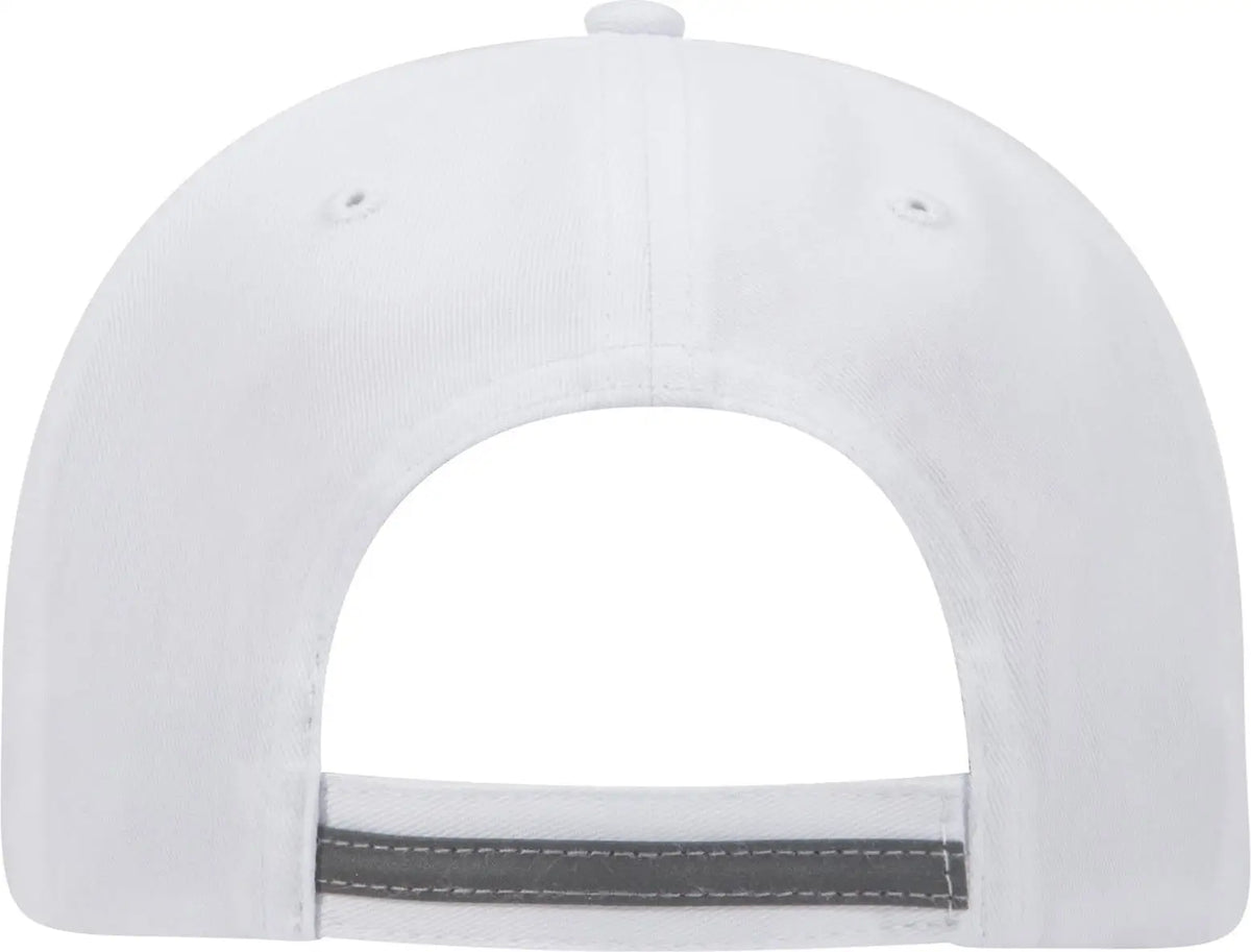Otto 19-1261 Reflective 6 Panel Low Profile Baseball Cap - White - 1/2’’ - 7 5/8’’