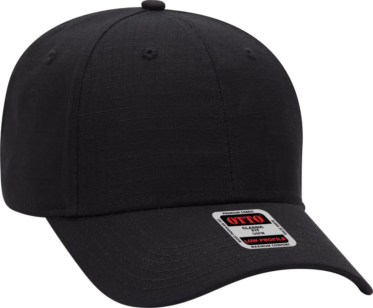 Otto 19-1266 6 Panel Low Profile Baseball Cap - Black - 1/2’’ - 7 5/8’’