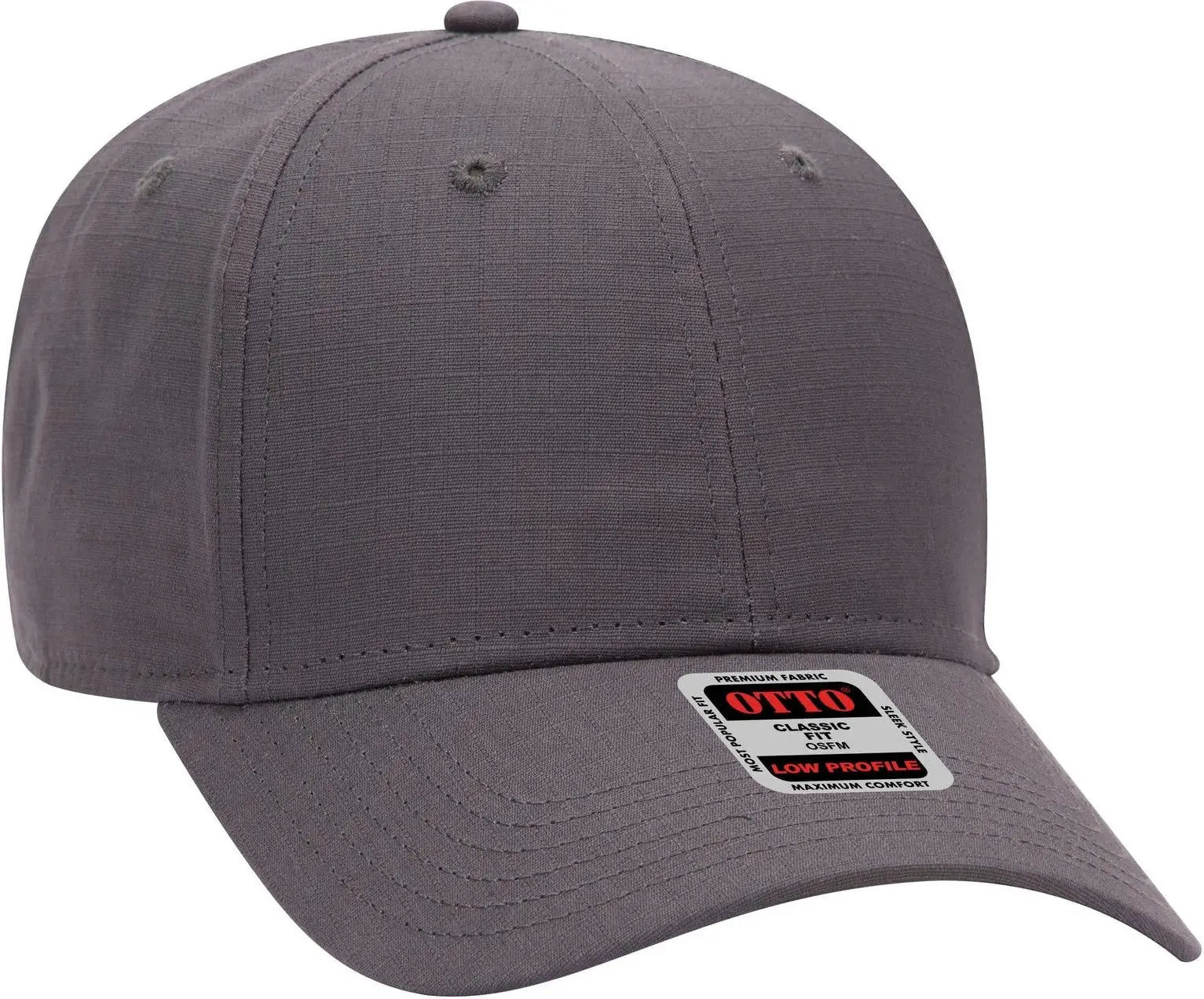Otto 19-1266 6 Panel Low Profile Baseball Cap - Char. Gray - 1/2’’ - 7 5/8’’