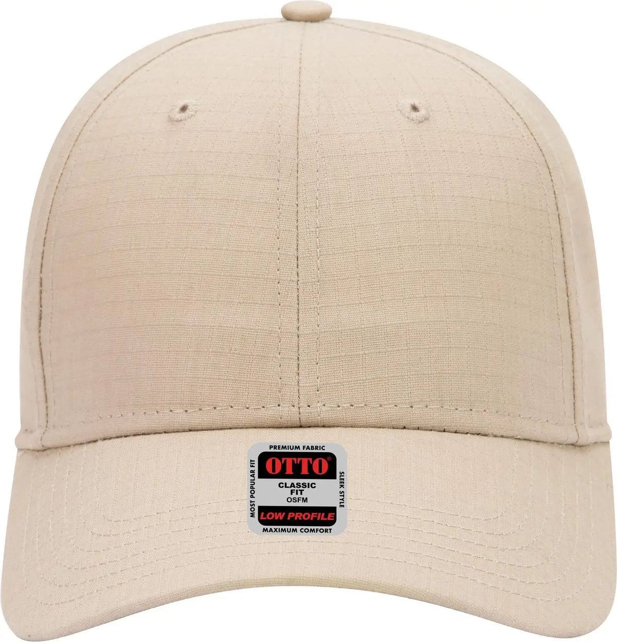 Otto 19-1266 6 Panel Low Profile Baseball Cap - Khaki - 1/2’’ - 7 5/8’’