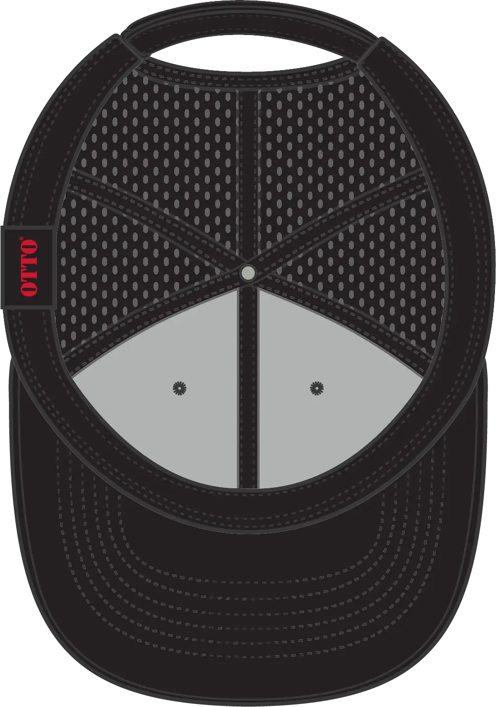 Otto 19-1275 6 Panel Low Profile Baseball Cap - Black - 1/2’’ - 7 5/8’’