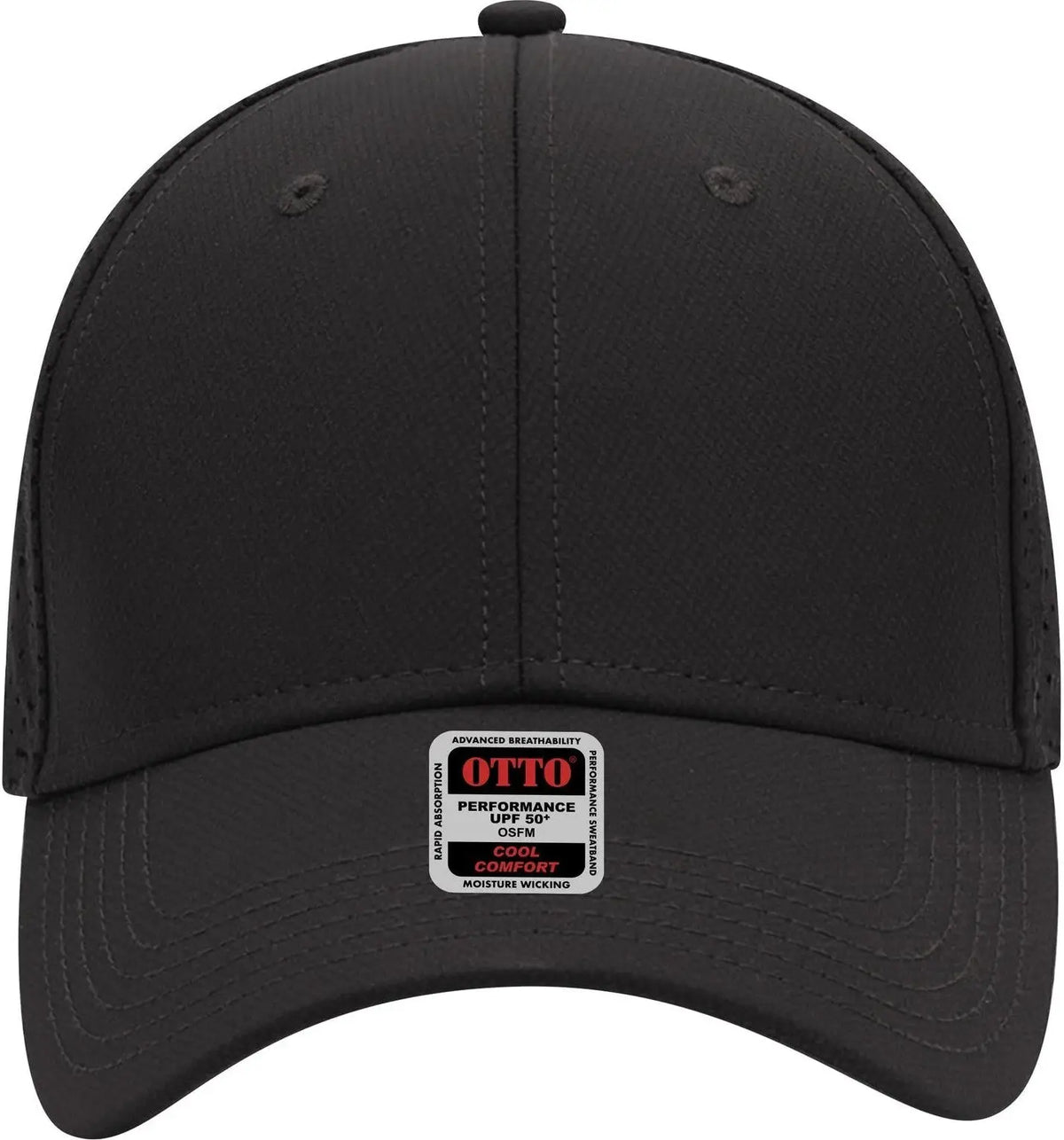 Otto 19-1275 6 Panel Low Profile Baseball Cap - Black - 1/2’’ - 7 5/8’’