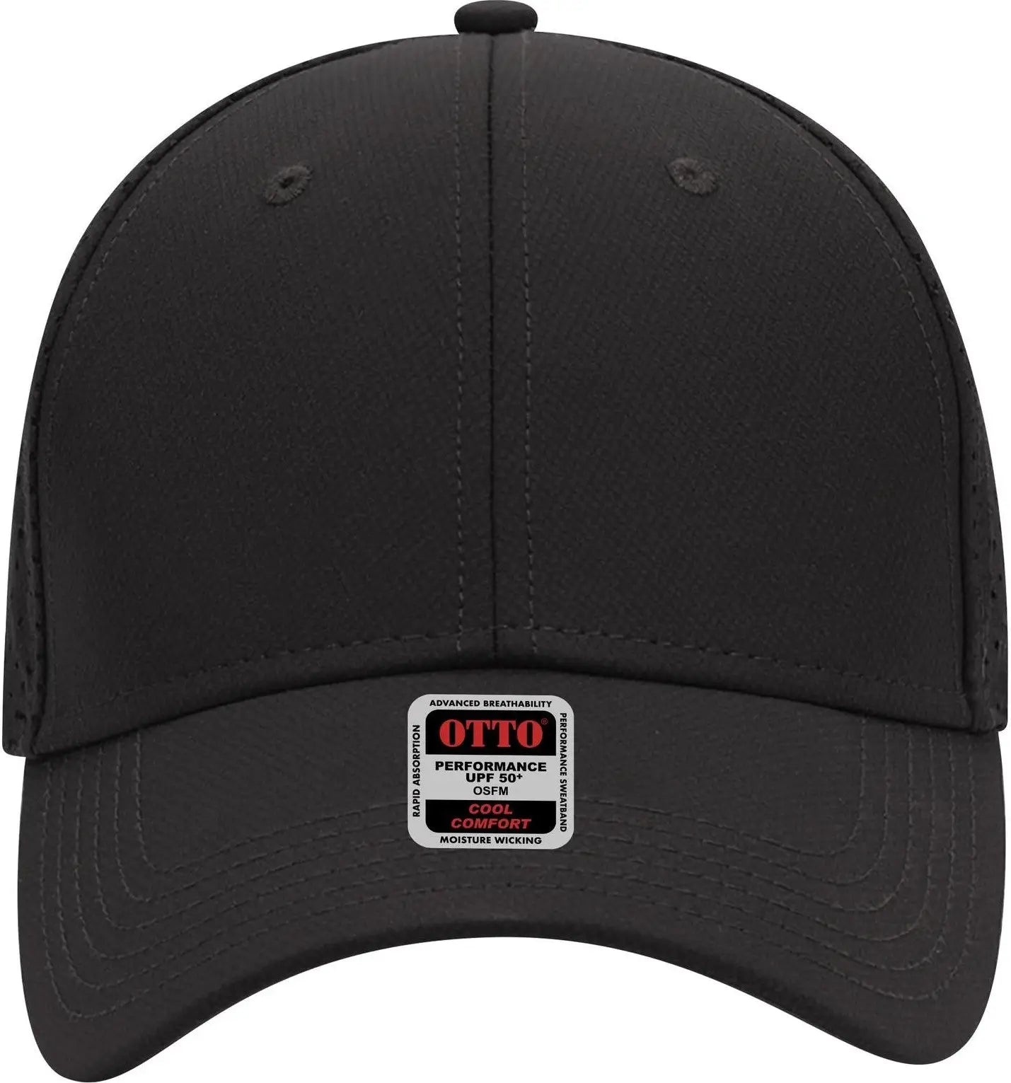 Otto 19-1275 6 Panel Low Profile Baseball Cap - Black - 1/2’’ - 7 5/8’’