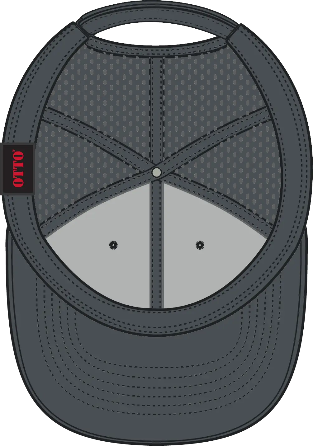 Otto 19-1275 6 Panel Low Profile Baseball Cap - Char. Gray - 1/2’’ - 7 5/8’’