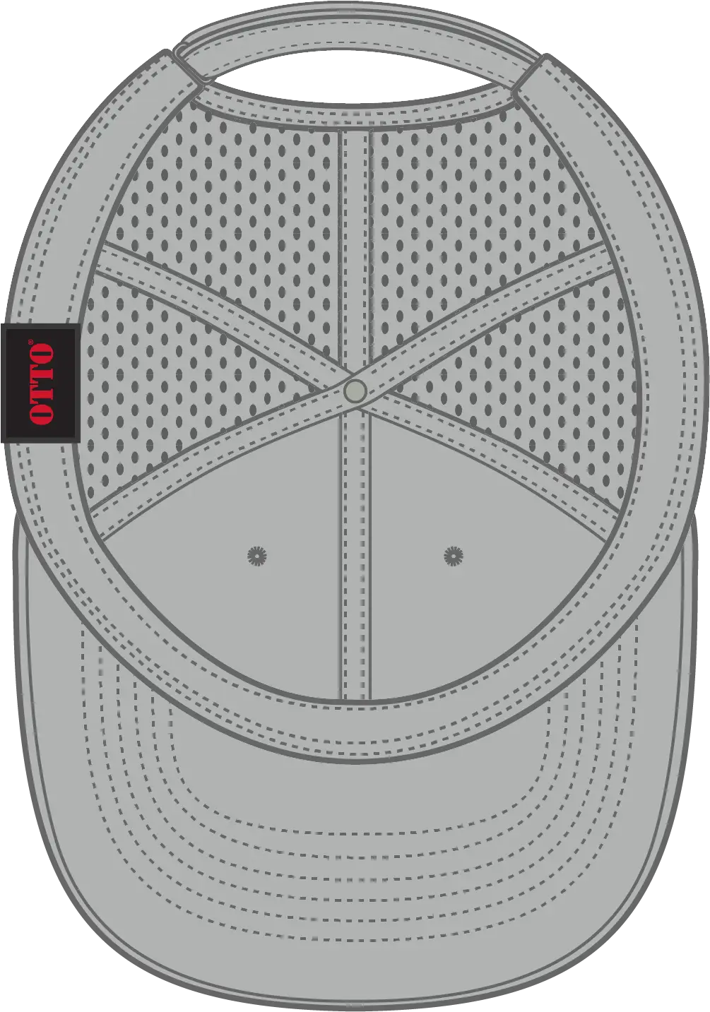 Otto 19-1275 6 Panel Low Profile Baseball Cap - Gray - 1/2’’ - 7 5/8’’