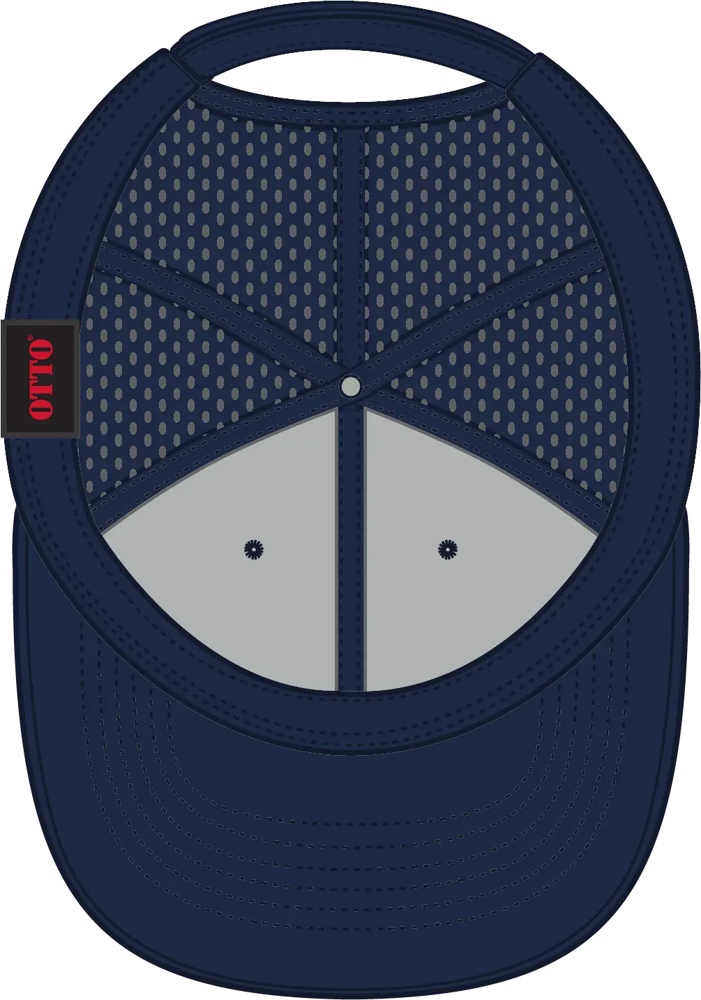 Otto 19-1275 6 Panel Low Profile Baseball Cap - Navy - 1/2’’ - 7 5/8’’
