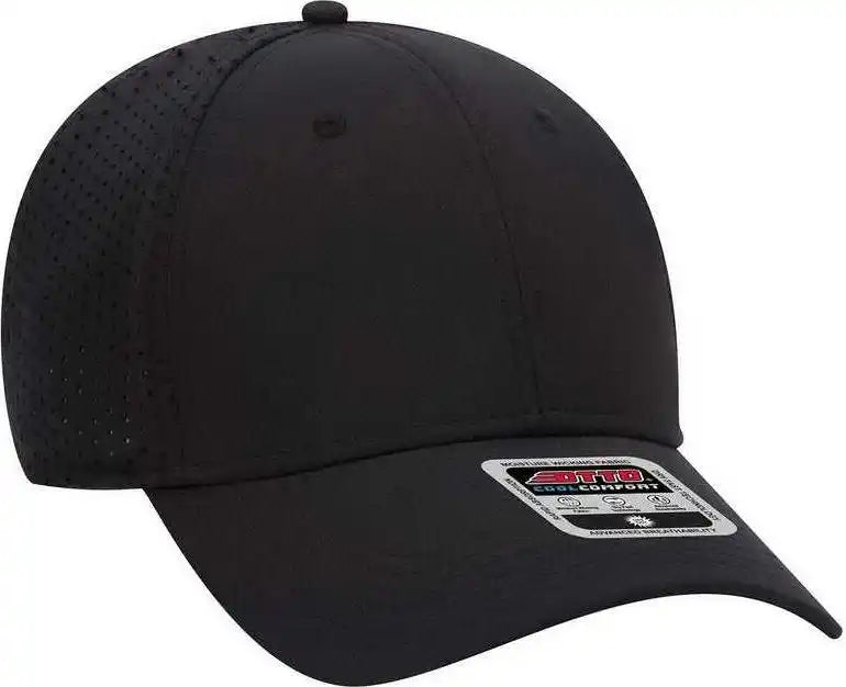 Otto 19-1275 Upf 50 + 6 Panel Low Profile Baseball Cap - Black - one Size Fits Most