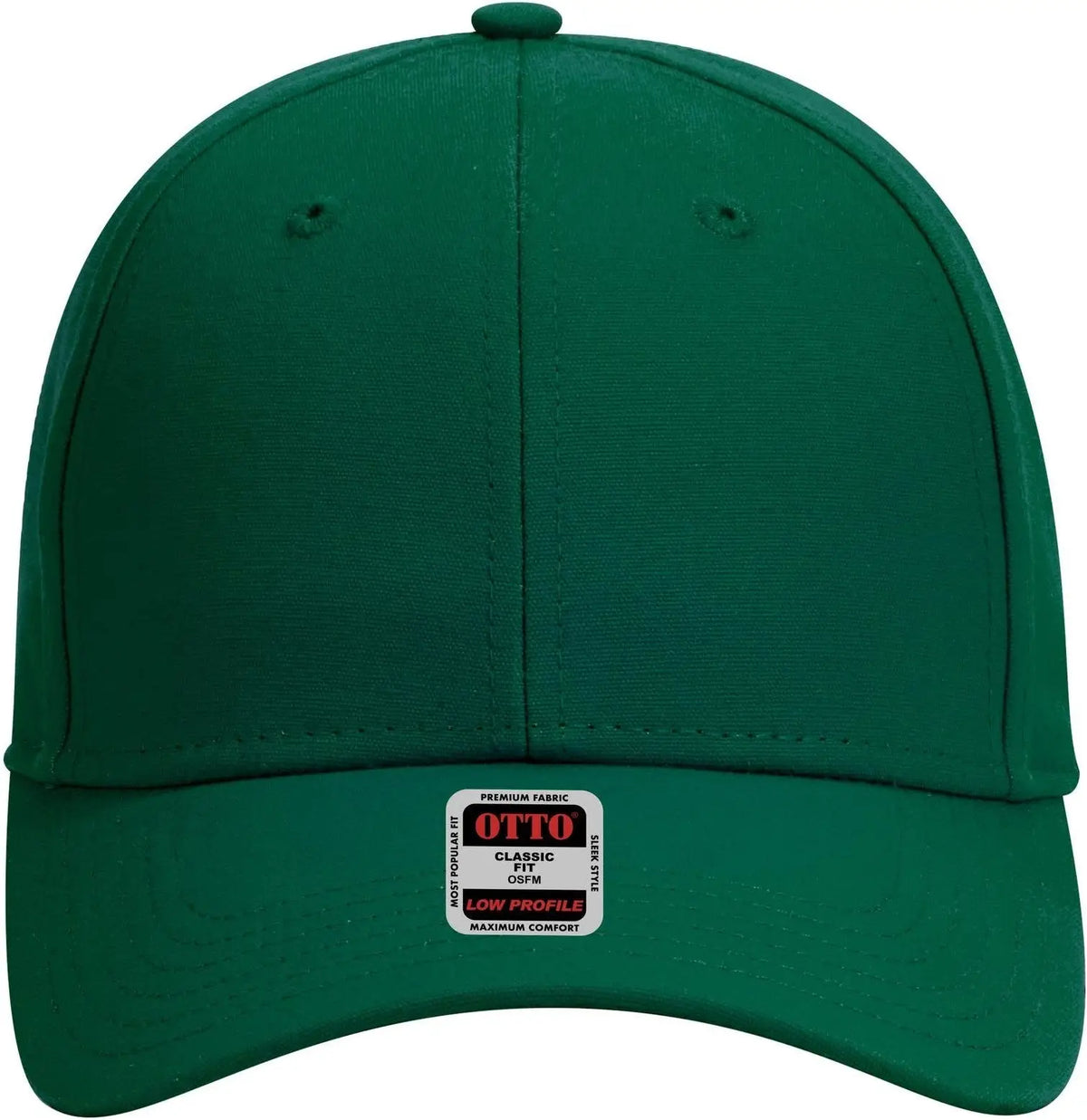 Otto 19-1277 6 Panel Low Profile Baseball Cap - Dk. Green - 1/2’’ - 7 5/8’’