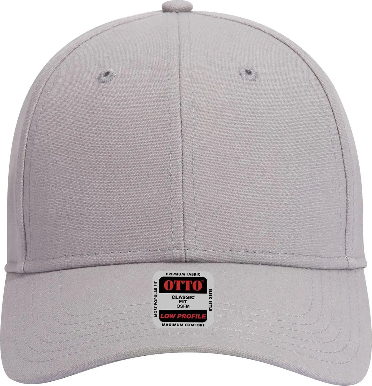 Otto 19-1277 6 Panel Low Profile Baseball Cap - Gray - 1/2’’ - 7 5/8’’