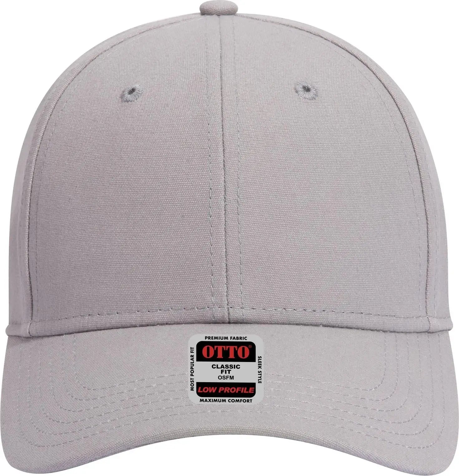 Otto 19-1277 6 Panel Low Profile Baseball Cap - Gray - 1/2’’ - 7 5/8’’