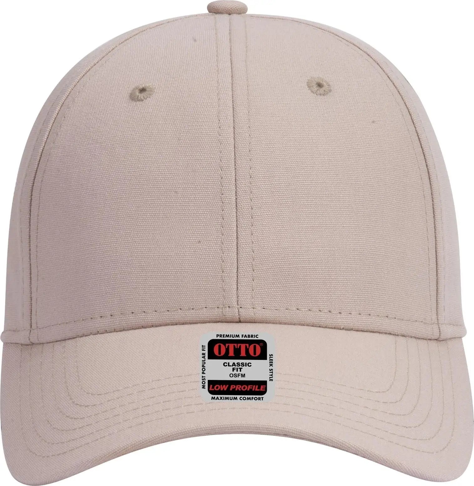 Otto 19-1277 6 Panel Low Profile Baseball Cap - Khaki - 1/2’’ - 7 5/8’’