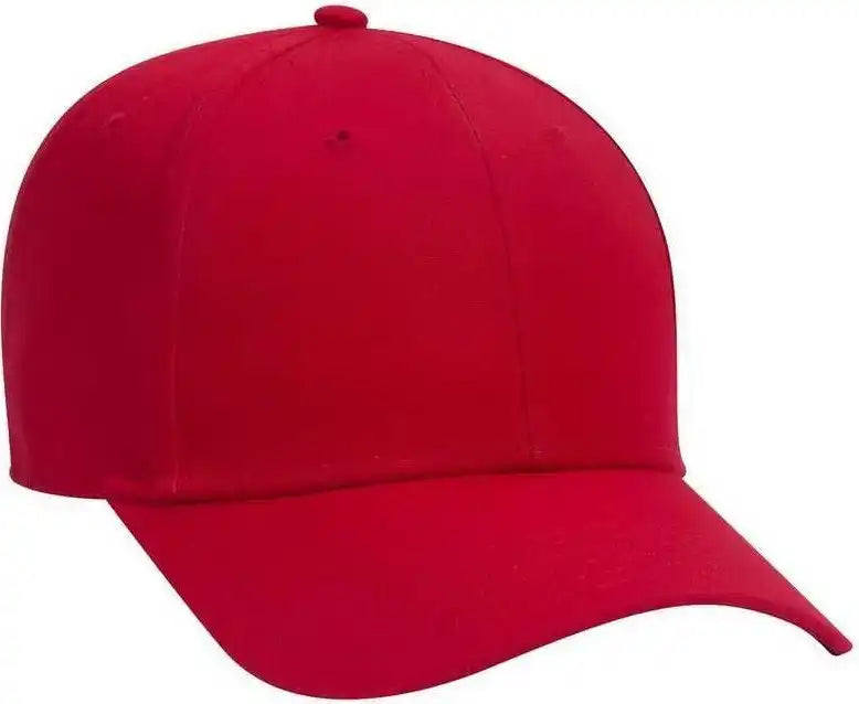 Otto 19-1277 6 Panel Low Profile Baseball Cap - Red - one Size Fits Most