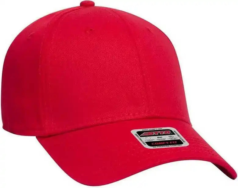 Otto 19-1283 Comfy Fit 6 Panel Low Profile Baseball Cap - Red - one Size Fits Most