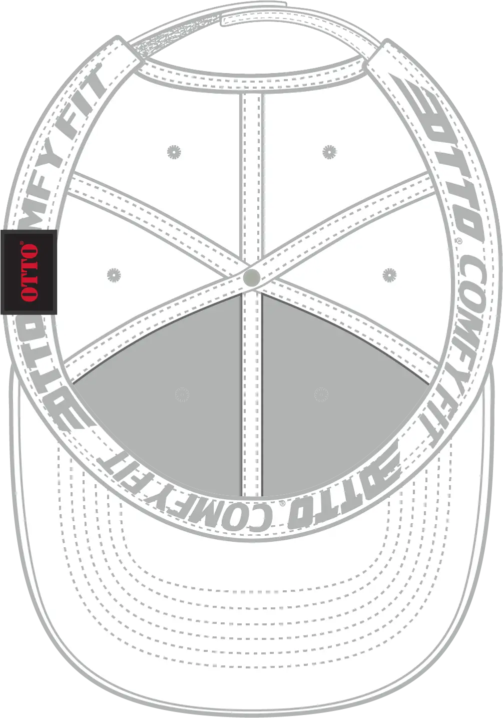 Otto 19-1283 ?Otto Comfy Fit’ 6 Panel Low Profile Baseball Cap - White - 1/2’’ - 7 5/8’’