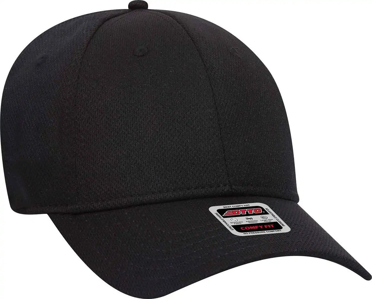 Otto 19-1284 Comfy Fit 6 Panel Low Profile Baseball Cap - Black - one Size Fits Most