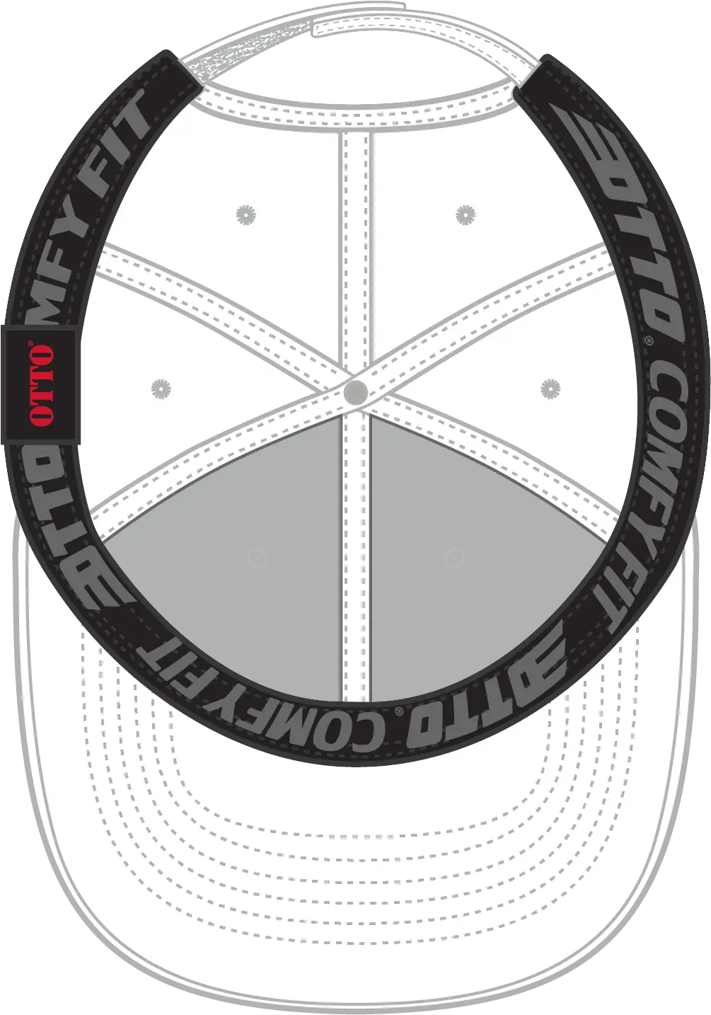 Otto 19-1284 ?Otto Comfy Fit’ 6 Panel Low Profile Baseball Cap - White - 1/2’’ - 7 5/8’’