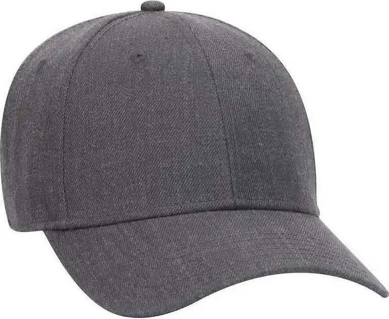 Otto 19 1289 6 Panel Low Profile Baseball Cap Heather Black / one Size Fits Most