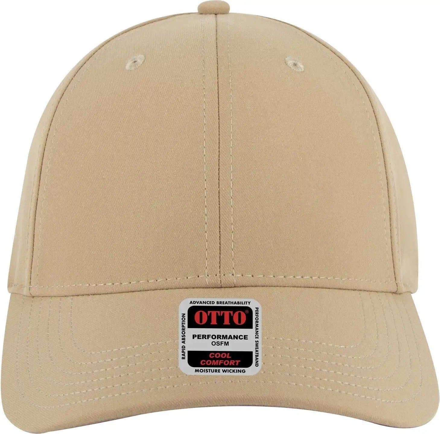 Otto 19-1319 6 Panel Low Profile Baseball Cap - Khaki - 1/2’’ - 7 5/8’’