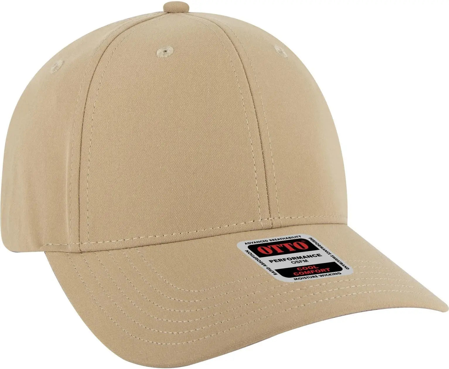 Otto 19-1319 6 Panel Low Profile Baseball Cap - Khaki - 1/2’’ - 7 5/8’’