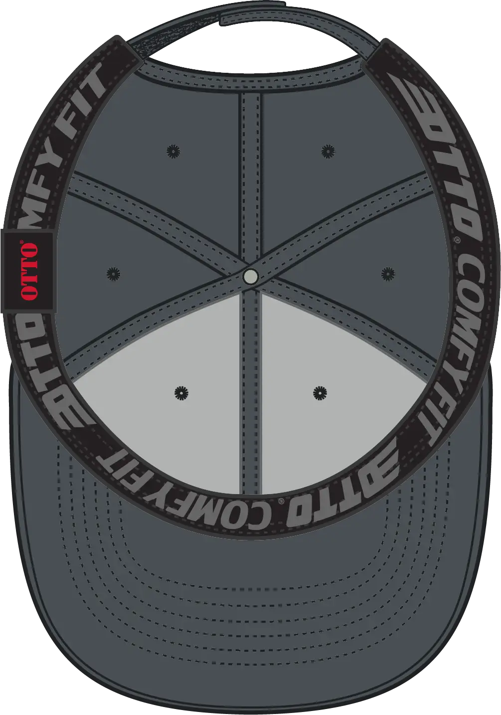 Otto 19-1320 ?Otto Comfy Fit’ 6 Panel Low Profile Baseball Cap - Char. Gray - 1/2’’ - 7 5/8’’