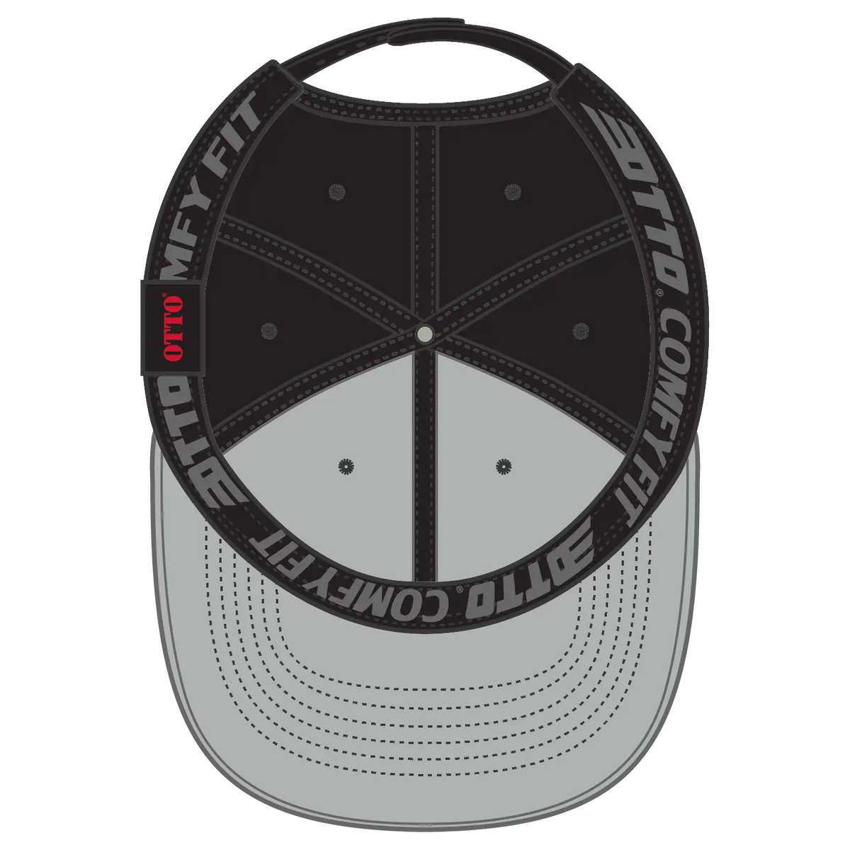 Otto 19-1324 ?Otto Comfy Fit’ 6 Panel Low Profile Baseball Cap - Black - 7 3/8’’ - 5/8’’