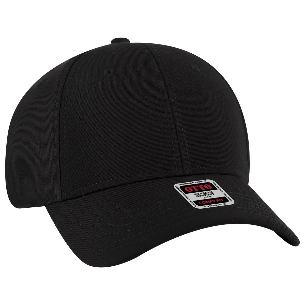 Otto 19-1324 ?Otto Comfy Fit’ 6 Panel Low Profile Baseball Cap - Black - 7 3/8’’ - 5/8’’
