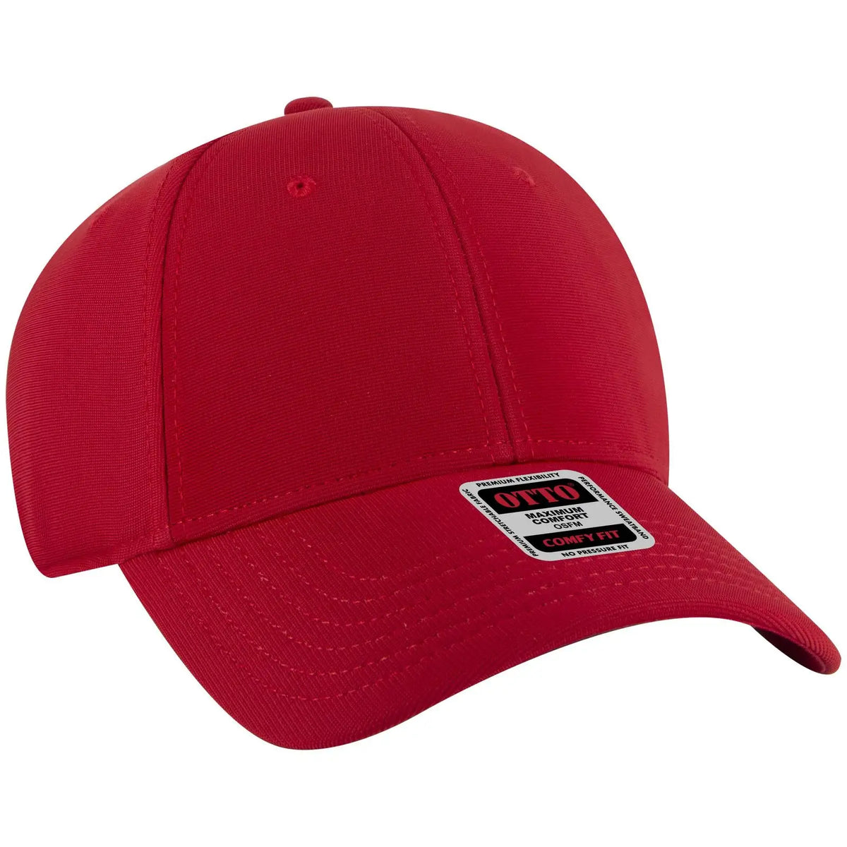 Otto 19-1324 ?Otto Comfy Fit’ 6 Panel Low Profile Baseball Cap - Red - 7 3/8’’ - 5/8’’