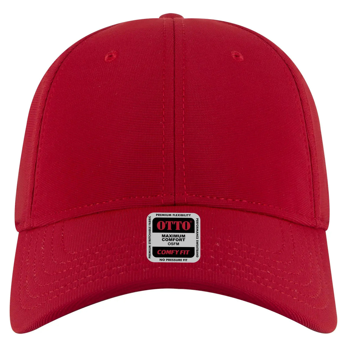 Otto 19-1324 ?Otto Comfy Fit’ 6 Panel Low Profile Baseball Cap - Red - 7 3/8’’ - 5/8’’