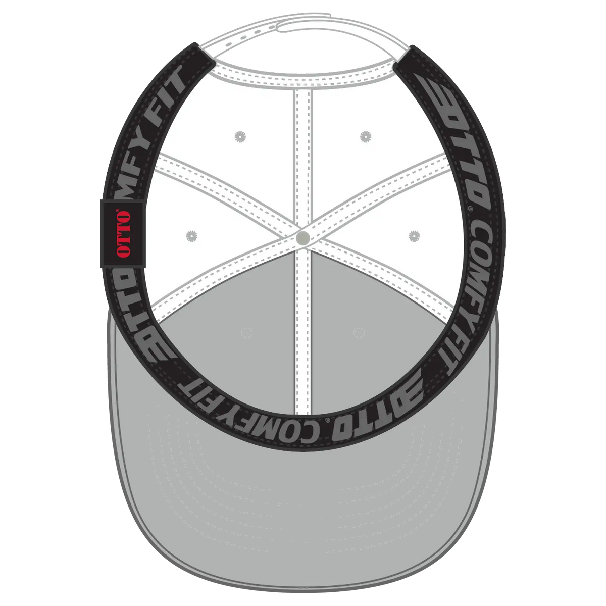 Otto 19-1324 ?Otto Comfy Fit’ 6 Panel Low Profile Baseball Cap - White - 7 3/8’’ - 5/8’’