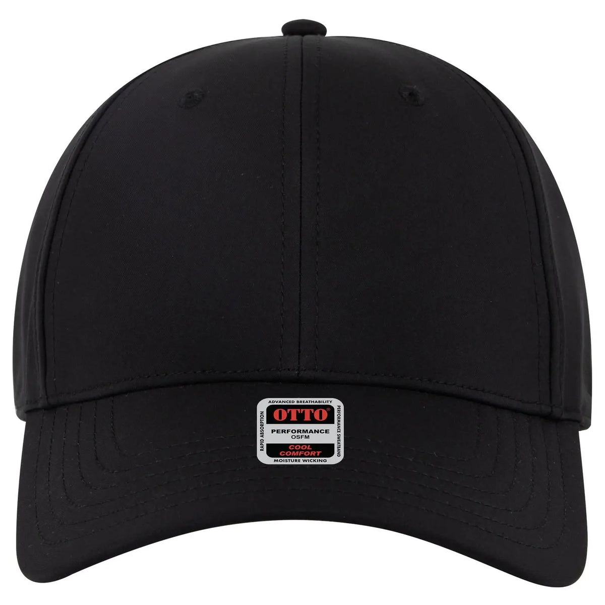 Otto 19-2 6 Panel Low Profile Baseball Cap - Black - 7 3/8’’ - 5/8’’