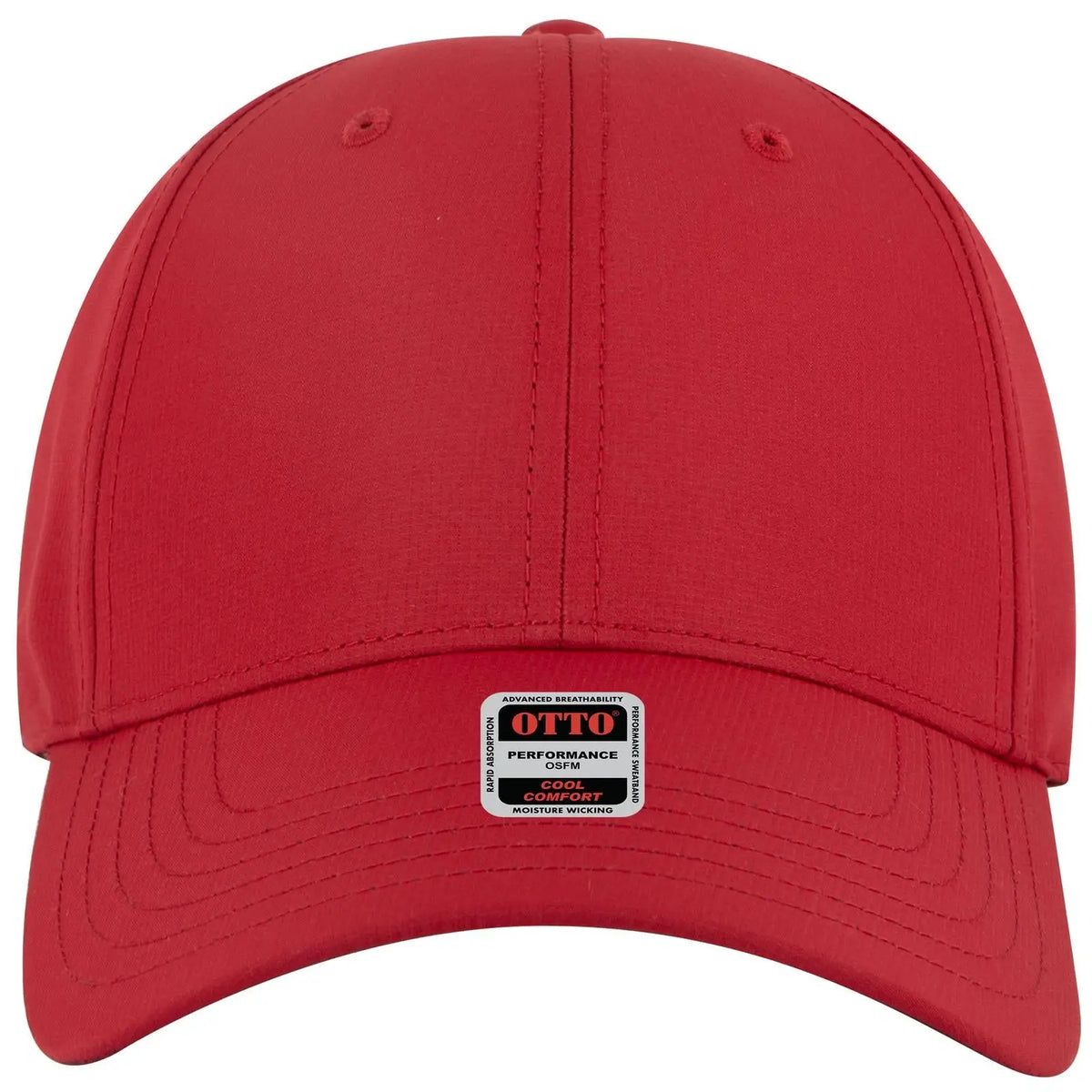 Otto 19-2 6 Panel Low Profile Baseball Cap - Red - 7 3/8’’ - 5/8’’