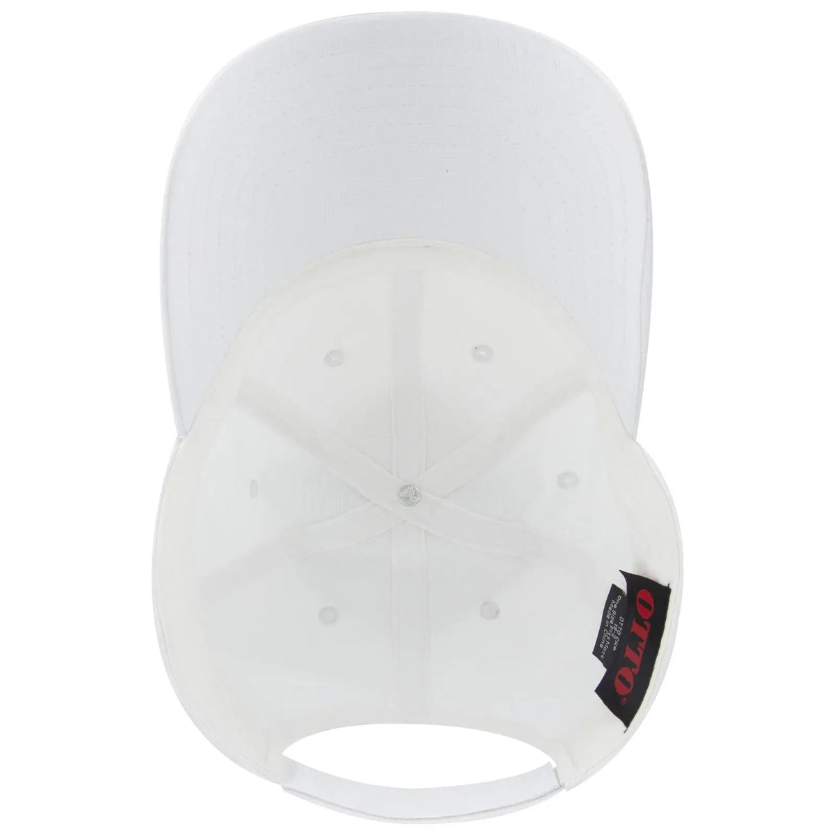 Otto 19-2 6 Panel Low Profile Baseball Cap - White - 7 3/8’’ - 5/8’’
