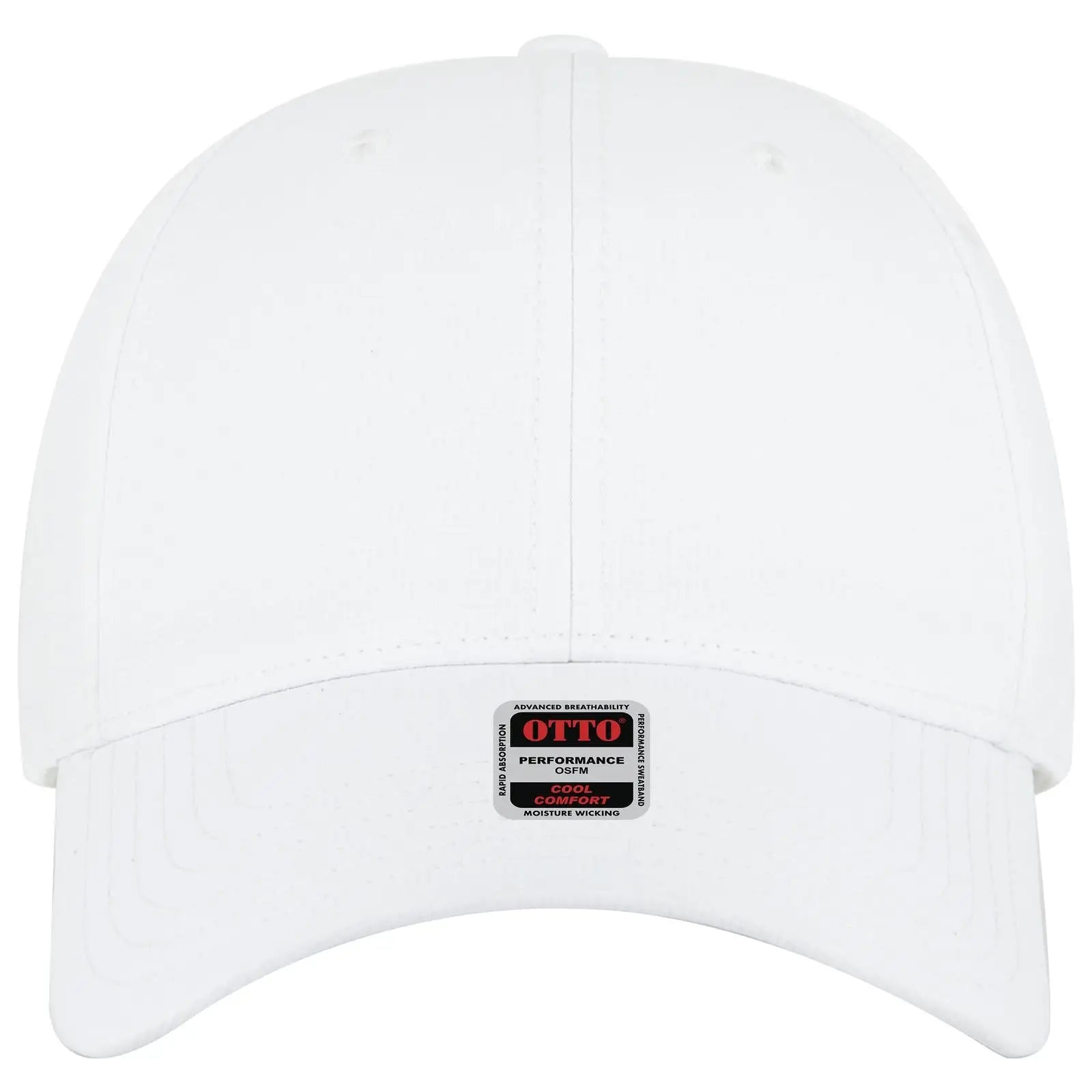 Otto 19-2 6 Panel Low Profile Baseball Cap - White - 7 3/8’’ - 5/8’’