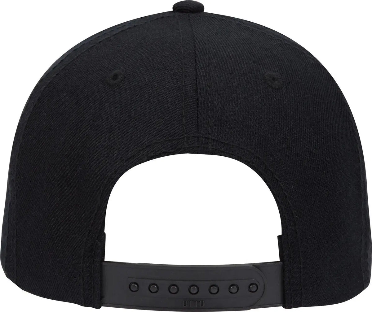 Otto 19-208 6 Panel Low Profile Baseball Cap - Black - 1/2’’ - 7 5/8’’
