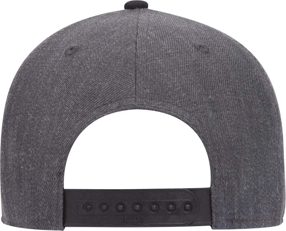 Otto 19-208 6 Panel Low Profile Baseball Cap - Blk/hthr. Blk