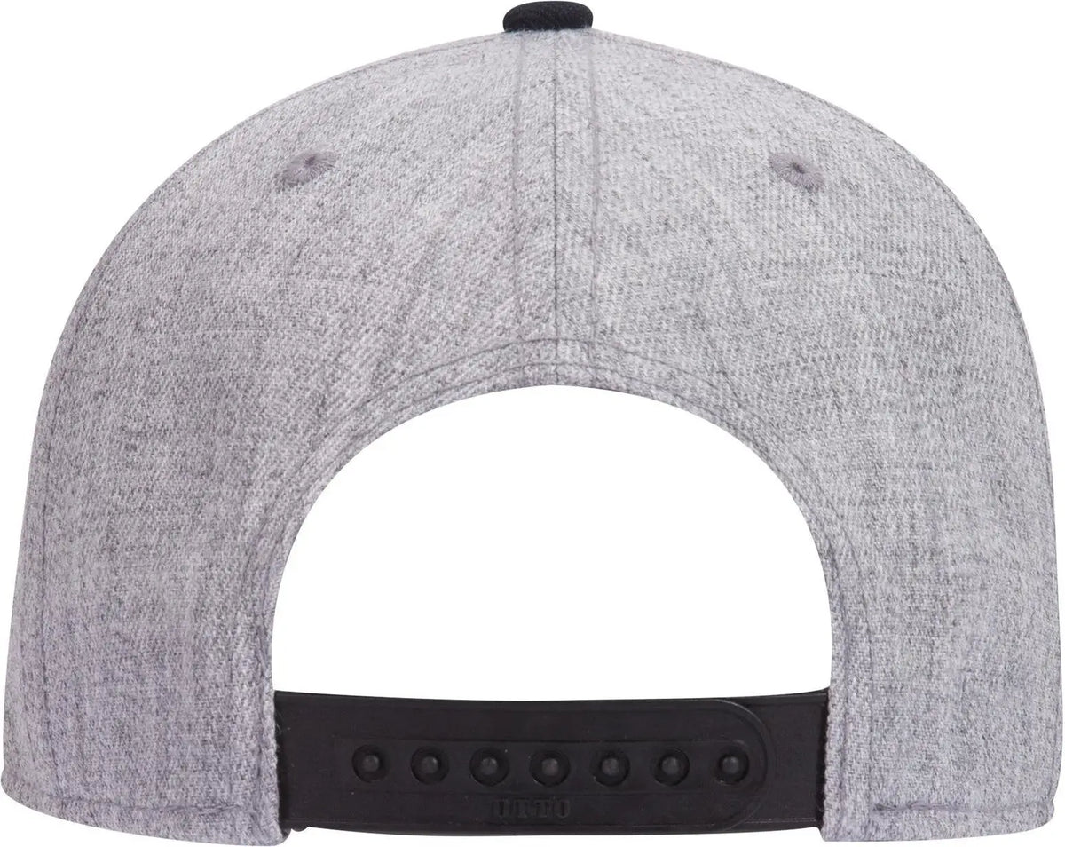 Otto 19-208 6 Panel Low Profile Baseball Cap - Blk/hthr. Gry - 1/2’’ - 7 5/8’’