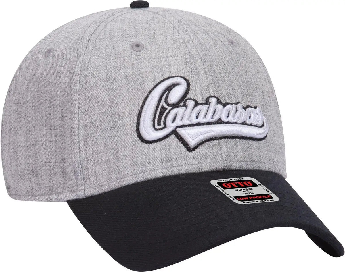 Otto 19-208 6 Panel Low Profile Baseball Cap - Blk/hthr. Gry - 1/2’’ - 7 5/8’’