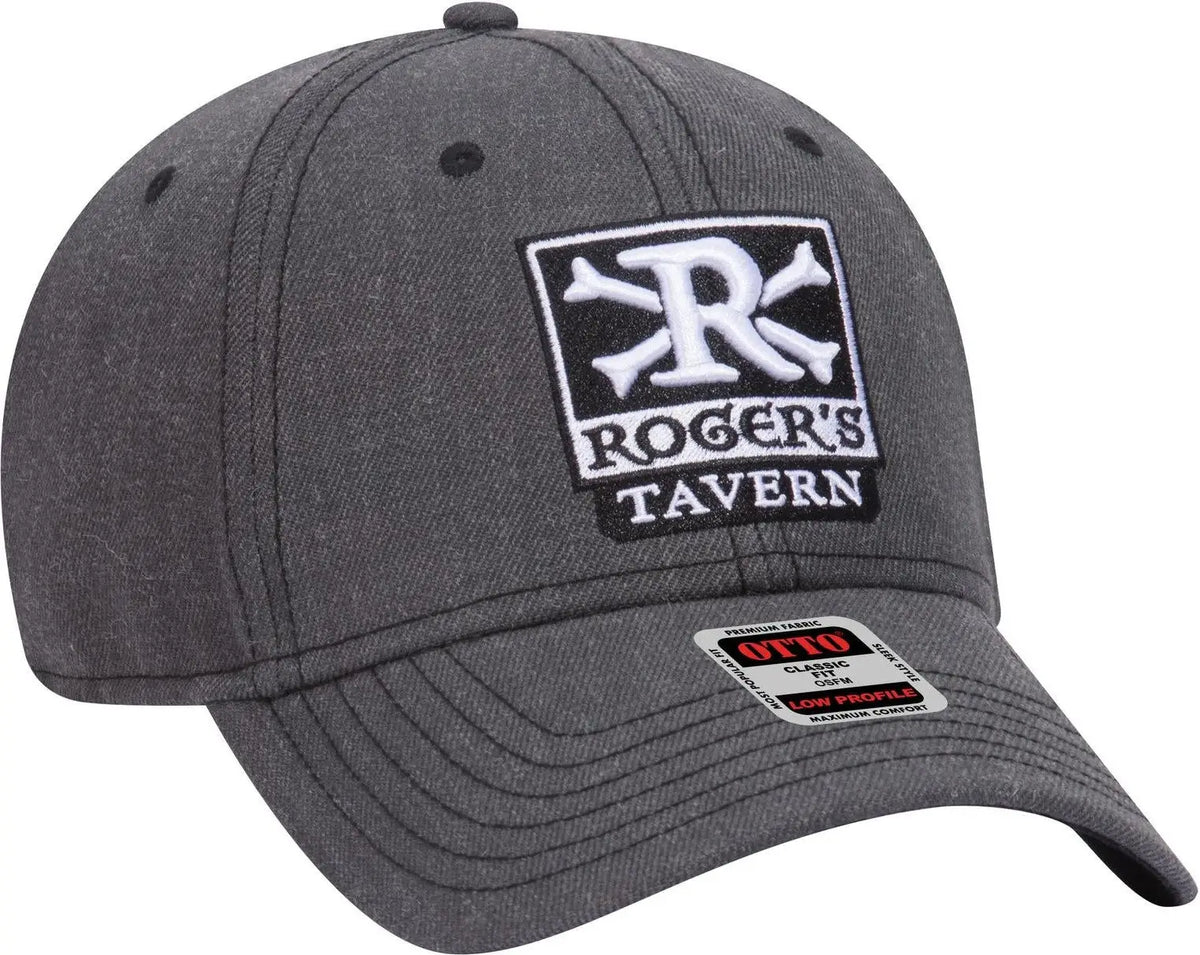 Otto 19-208 6 Panel Low Profile Baseball Cap - Heath. Black - 1/2’’ - 7 5/8’’