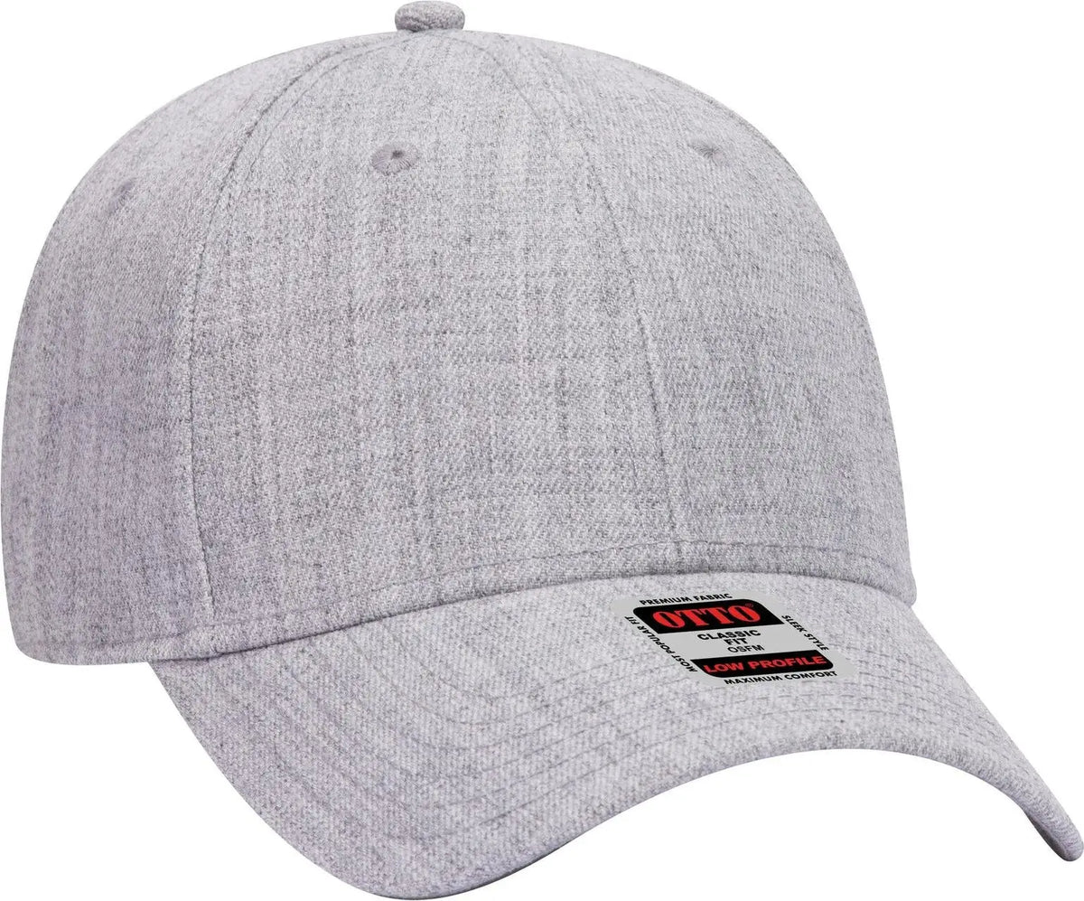 Otto 19-208 6 Panel Low Profile Baseball Cap - Heath. Gray - 1/2’’ - 7 5/8’’
