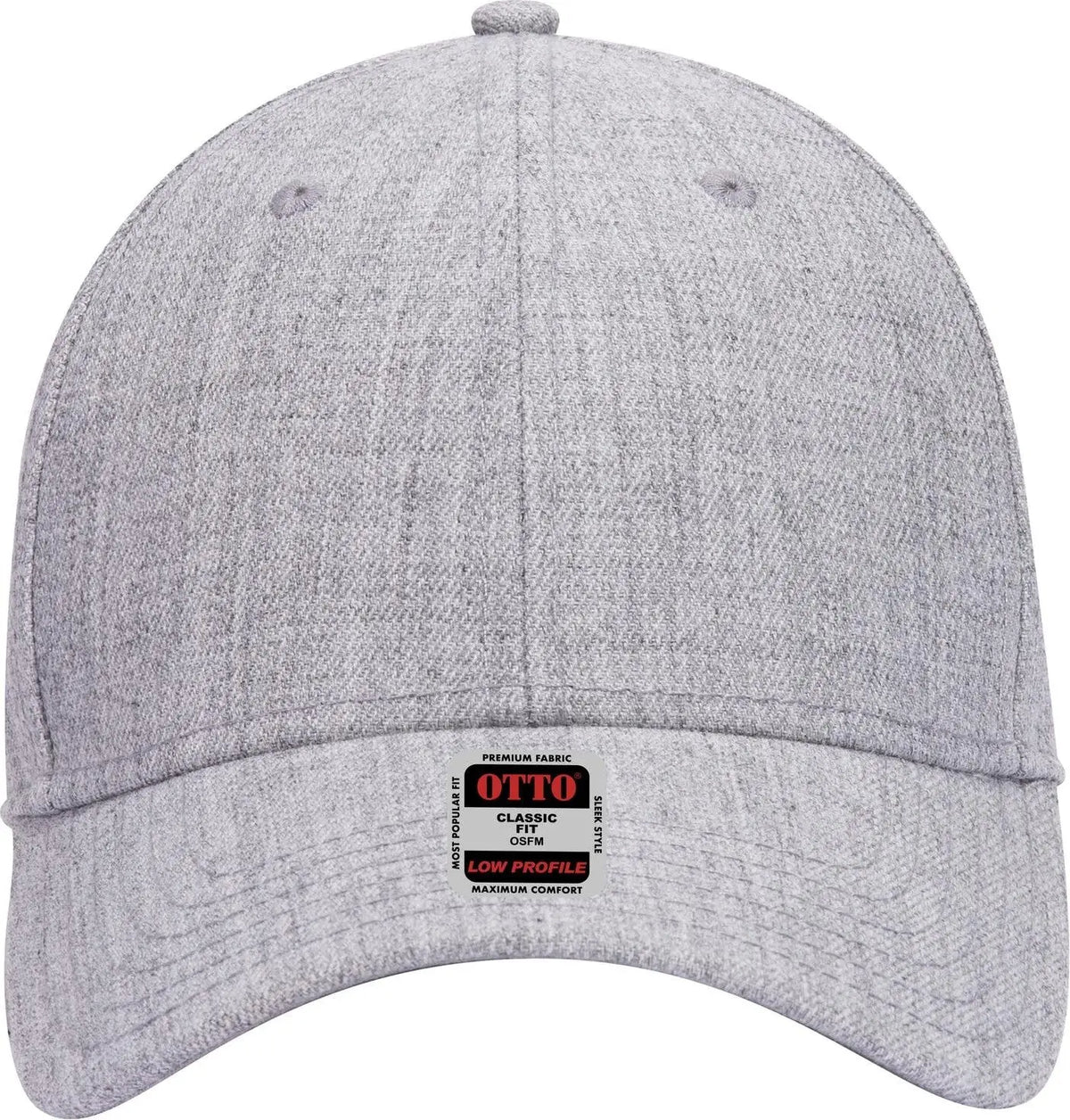 Otto 19-208 6 Panel Low Profile Baseball Cap - Heath. Gray - 1/2’’ - 7 5/8’’