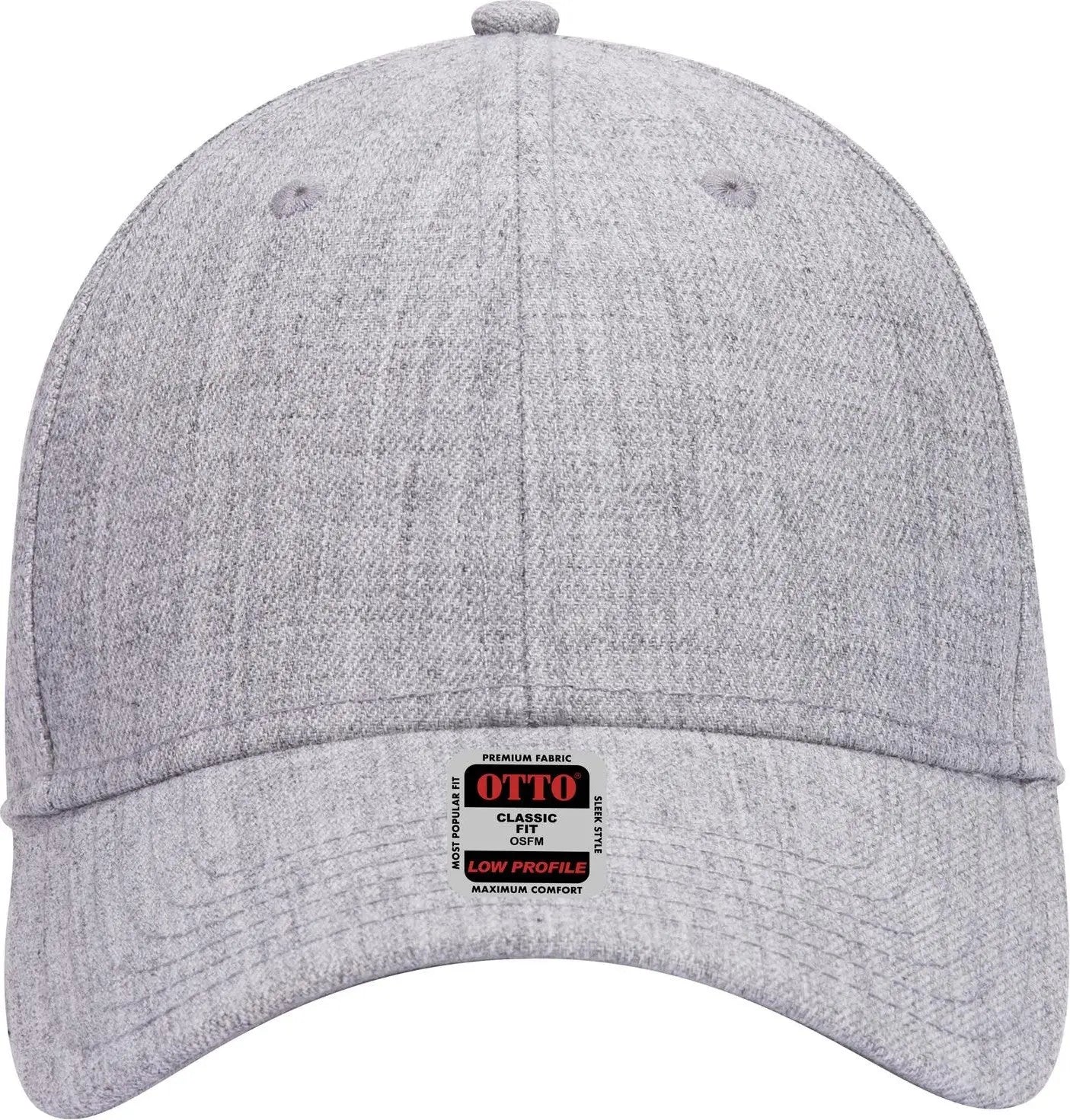 Otto 19-208 6 Panel Low Profile Baseball Cap - Heath. Gray - 1/2’’ - 7 5/8’’
