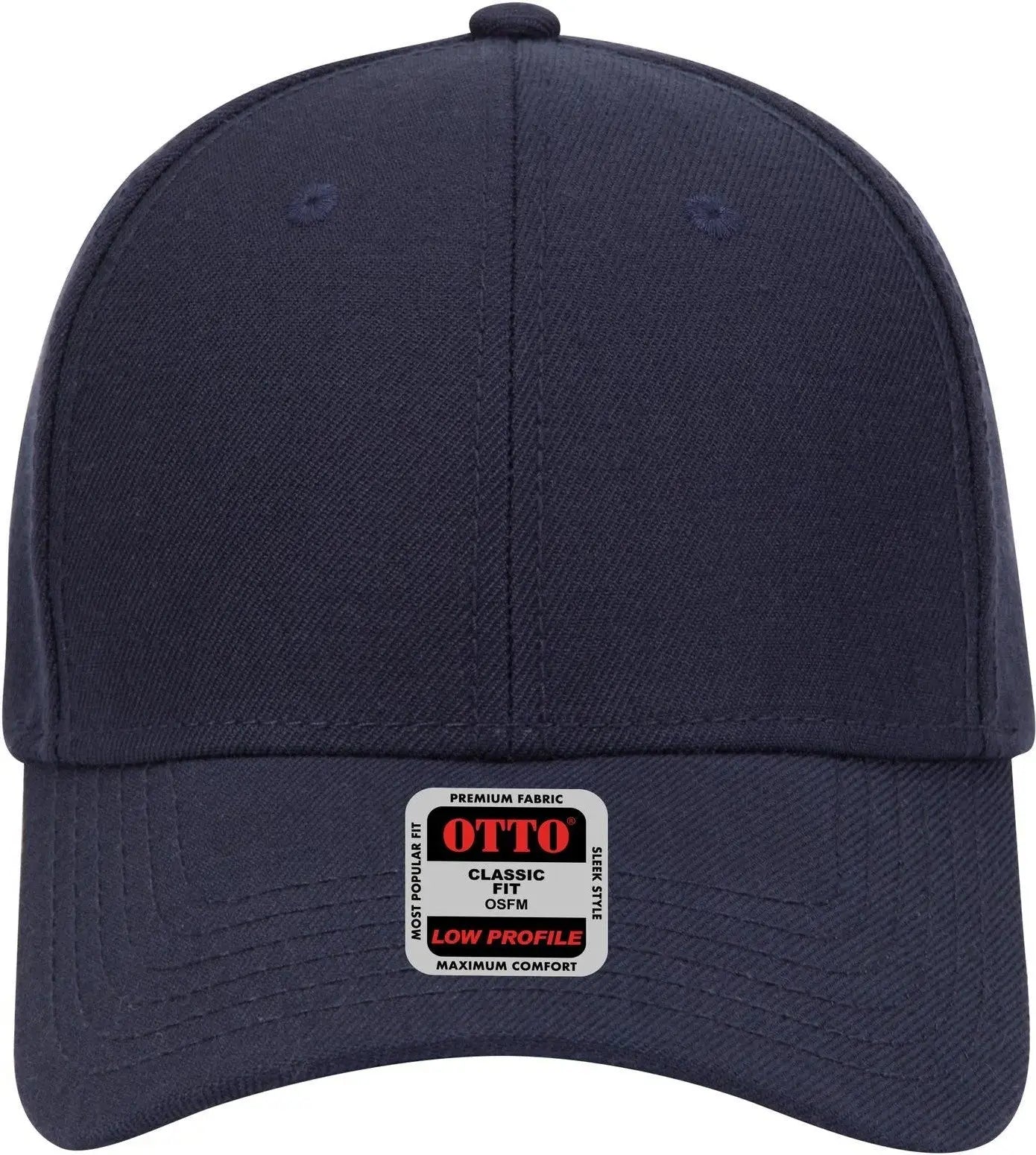 Otto 19-208 6 Panel Low Profile Baseball Cap - Navy - 1/2’’ - 7 5/8’’