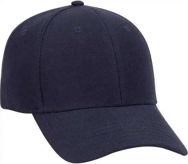 Otto 19-208 Wool Blend Low Profile Pro Style Seamed Front Panel with Full Buckram Cap - Navy - one Size Fits Most