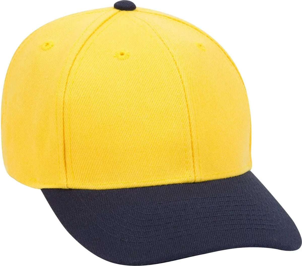 Otto 19-209 6 Panel Low Profile Baseball Cap - Nvy/yel - 1/2’’ - 7 5/8’’