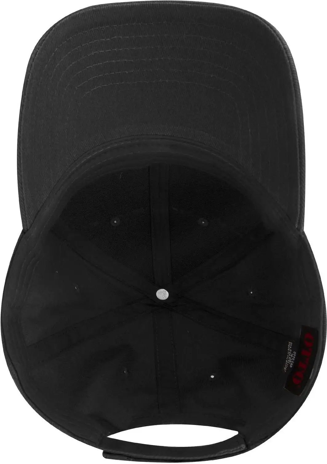 Otto 19-251 6 Panel Low Profile Baseball Cap - Black - 1/2’’ - 7 5/8’’