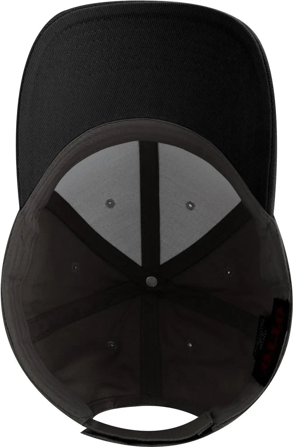 Otto 19-251 6 Panel Low Profile Baseball Cap - Blk/ch.gry - 1/2’’ - 7 5/8’’