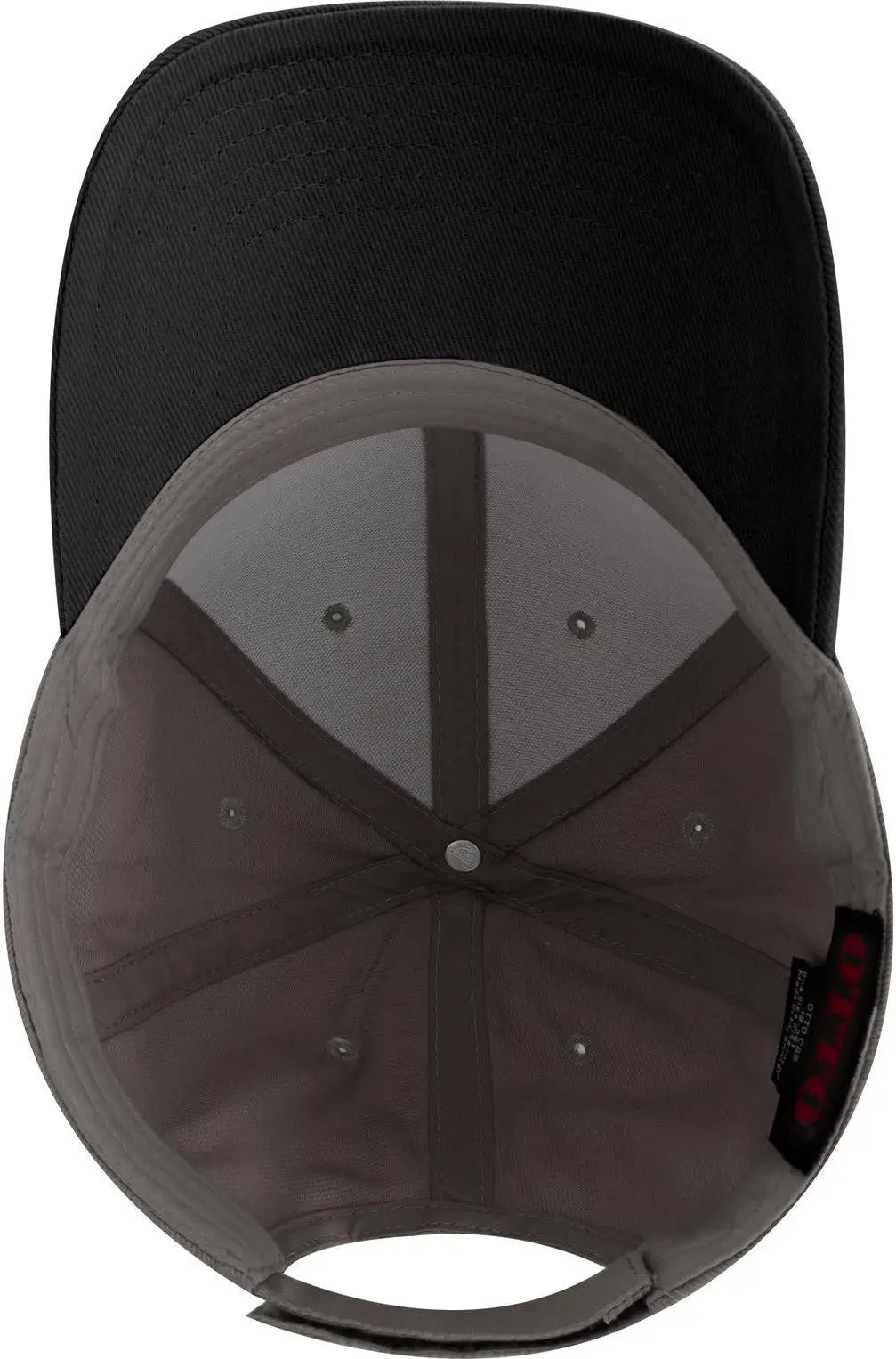 Otto 19-251 6 Panel Low Profile Baseball Cap - Blk/gry - 1/2’’ - 7 5/8’’