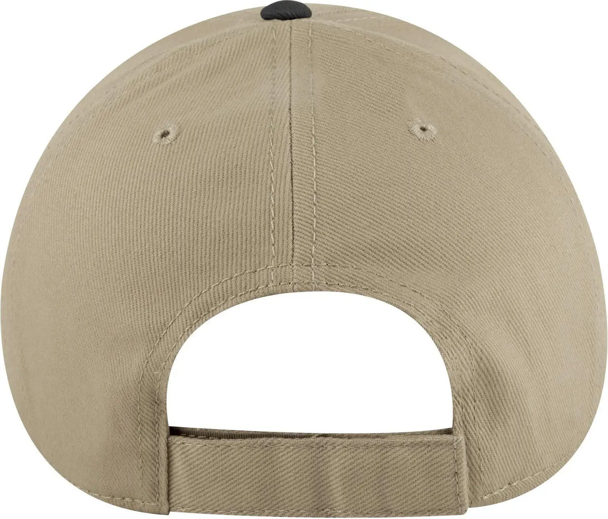 Otto 19-251 6 Panel Low Profile Baseball Cap - Blk/kha - 1/2’’ - 7 5/8’’