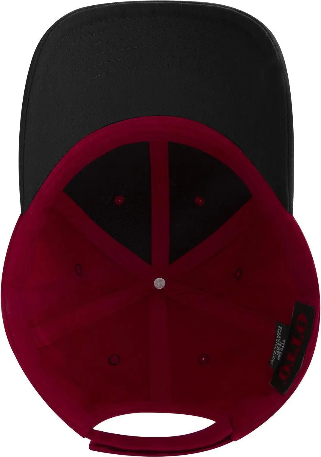 Otto 19-251 6 Panel Low Profile Baseball Cap - Blk/red - 1/2’’ - 7 5/8’’